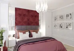 Bedroom Interior In Burgundy Colors