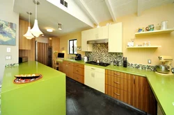 Combination of floor and walls in the kitchen photo