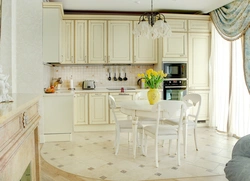 Combination Of Floor And Walls In The Kitchen Photo