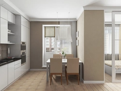 Kitchen design in a 2-room apartment
