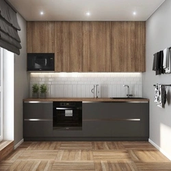 Corner kitchens under wood modern photos