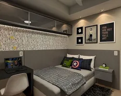 Bedroom design for a boy 12 square meters photo