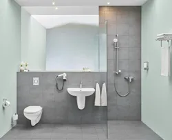 Toilet with installation in the bathroom interior