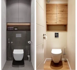Photo of a toilet with installation in an apartment