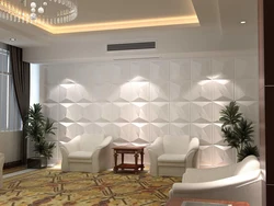 Gypsum panels for walls in the living room interior