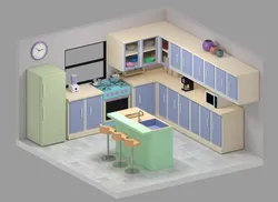 Kitchen Interior 3 D