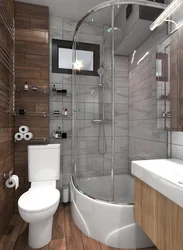 Bathroom Design With Toilet And Shower Corner