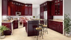 Cherry kitchen design photo