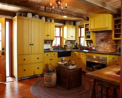 Mustard kitchens in the interior photo