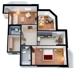 Photo of rooms in a three-room apartment