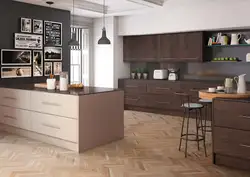 Combination with wenge color in the kitchen interior