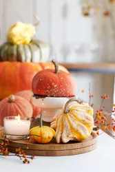 Autumn decor in the kitchen photo