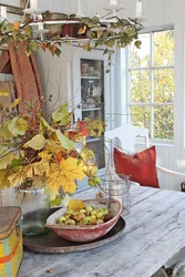 Осенний декор на кухне фото