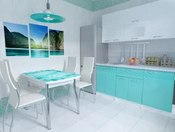 Кухня морского цвета фото