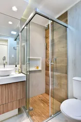 Bathroom interiors with corners