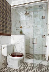 Bathroom interiors with corners