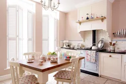 Kitchen design in soft colors