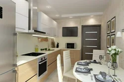 Kitchen with TV design 12 sq.