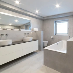 Microcement in the bathroom photo design