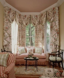 Provence Curtains In The Living Room Interior