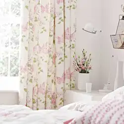 Curtains for the bedroom in Provence style photo
