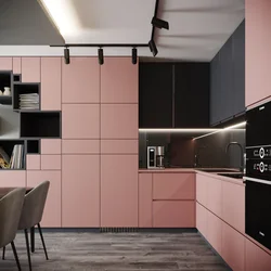 Кухни серо розового цвета фото