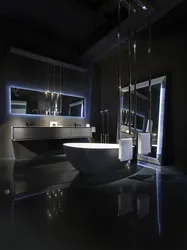 Bathtub Design With Toilet In Black