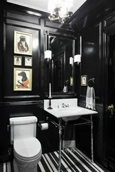 Bathtub Design With Toilet In Black