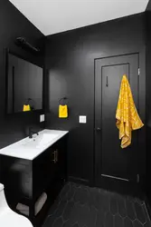 Bathtub Design With Toilet In Black