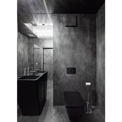 Дизайн Ванны С Туалетом В Черном Цвете