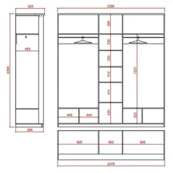 Dimensions of the hallway closet photo with dimensions