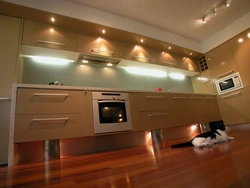 Фото точечного освещения на кухне