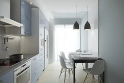 Gray small kitchen design