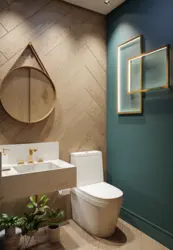 Quartz vinyl tiles in the bathroom on the walls design