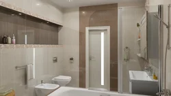 Bathroom In Gray Beige Tones Photo