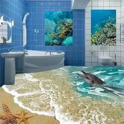 3D drawings in the bathroom photo
