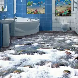 3D drawings in the bathroom photo