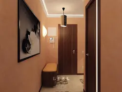 Üç otaqlı panel evinin koridorunun dizaynının fotoşəkili