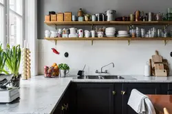 Kitchen Design With Wall Shelves