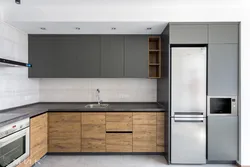 Gray Kitchen Design Corner Photo