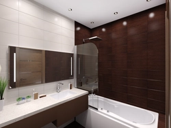 Photo of bathroom tiles in brown tones