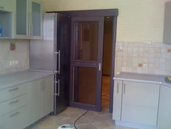 Interior sliding doors for the kitchen photo