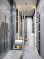 Design Of Shower Rooms In An Apartment, Real Photos