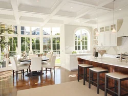 Кухня В Доме С Панорамными Окнами Дизайн Фото
