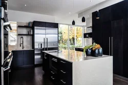 Black kitchen photo design