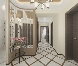 Design of the vestibule hallway in the house photo