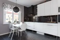 Wallpaper For Black And White Kitchen In The Interior
