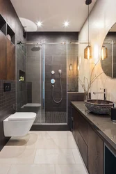 Bath Design With Black Shower Cabin