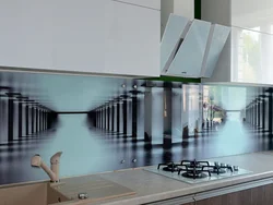 Стеклянная панель на кухню фартук фото