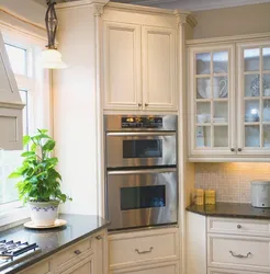 Built-in wardrobe in the kitchen design photo